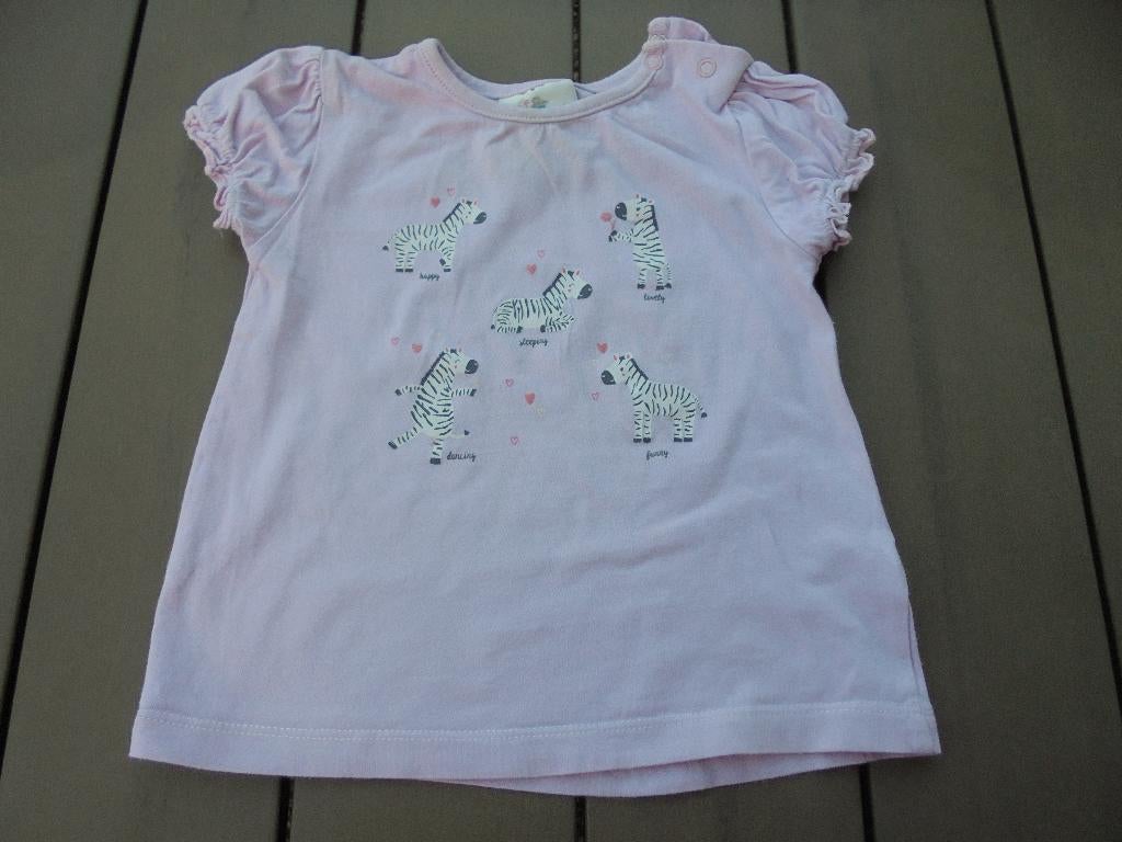 K278 Roze/lila shirtje Topomini maat 80, Gebruikt, Meisje, Ophalen of Verzenden, Topo Mini