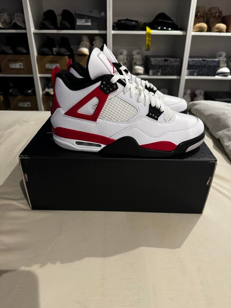 Nike Air Jordan 4 Red Cement - 44, Kleding | Heren, Schoenen, Wit, Nieuw, Ophalen of Verzenden, Sneakers of Gympen