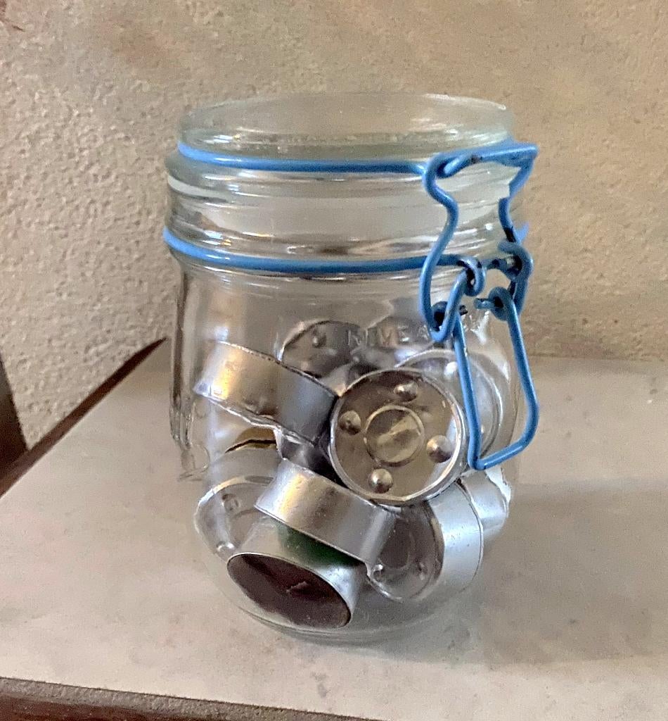 retro glazen voorraadpotten / weckpotten o.a. Le Parfait, Huis en Inrichting, Keuken | Potten en Pannen, Zo goed als nieuw, Pot, Bus of Blik