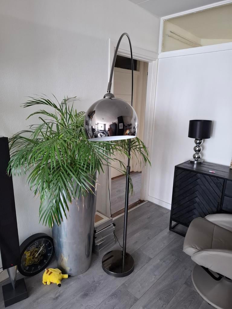 Booglamp antraciet glans, 1.80 m hoog, Ophalen, Gebruikt, Metaal, Modern