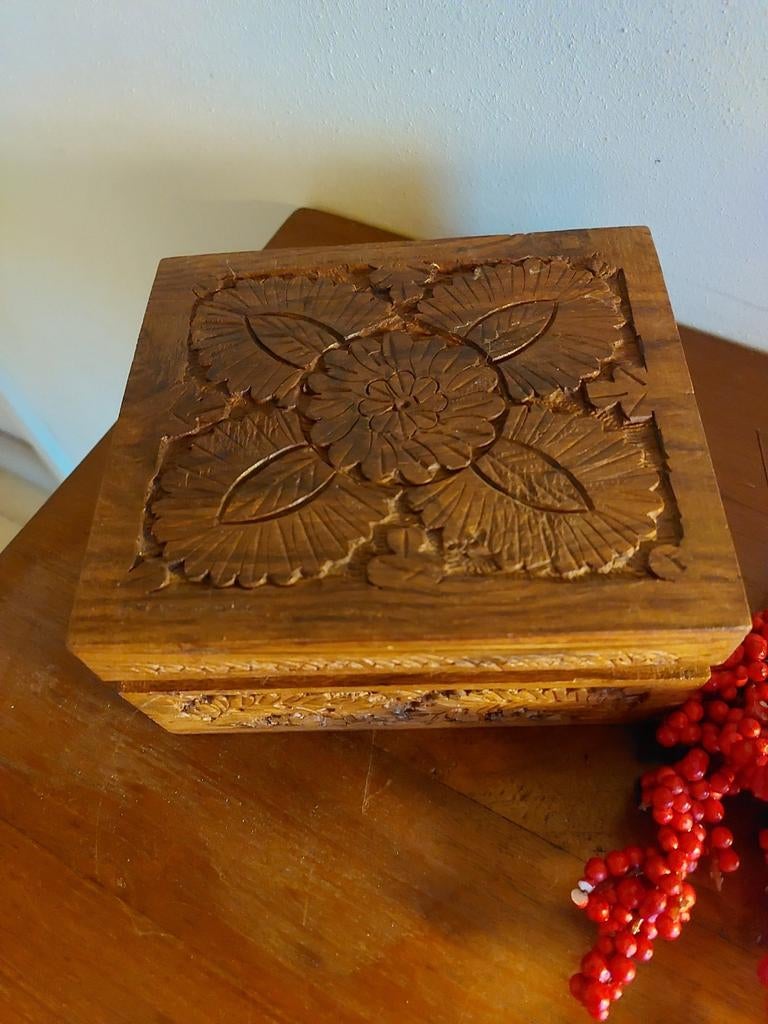 Houten kistje., Ophalen of Verzenden