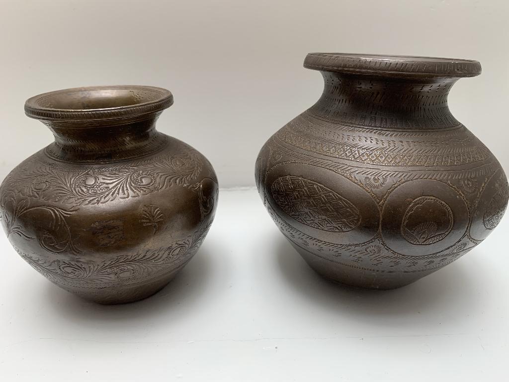 Oosterse, bronzen vazen set, Antiek en Kunst, Ophalen of Verzenden