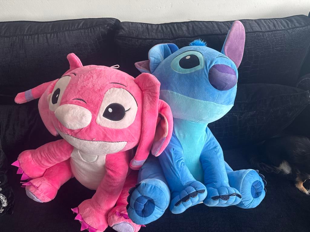 Grote Angel en Stitch Knuffels - Disney Lilo & Stitch, Ophalen, Zo goed als nieuw, Overige typen