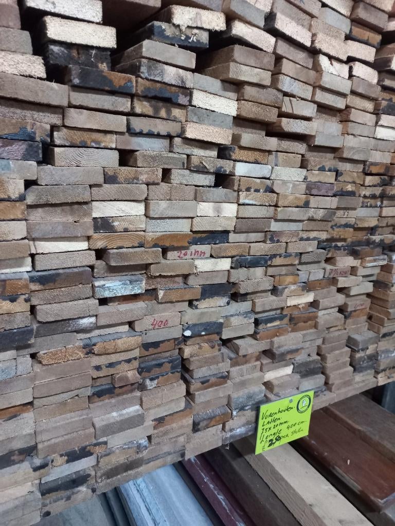 Vurenhouten latten 75x20mm lengte 400cm €2,50, Ophalen, Nieuw, 250 cm of meer, Planken