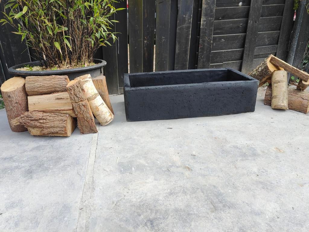 Mooie langwerpige betonnen trog waterbak ornament winterhard, Tuin en Terras, Ophalen, Rond