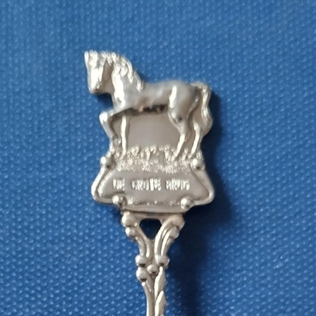 verzilverd lepeltje De Grote Brug, paard (dier, dieren), Ophalen of Verzenden