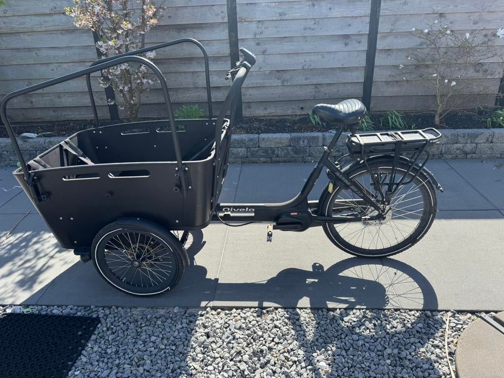 Qivelo Cargo DR elektrische bakfiets (Bafang middenmotor), Fietsen en Brommers, Fietsen | Bakfietsen, 4 kinderen of meer, Gebruikt