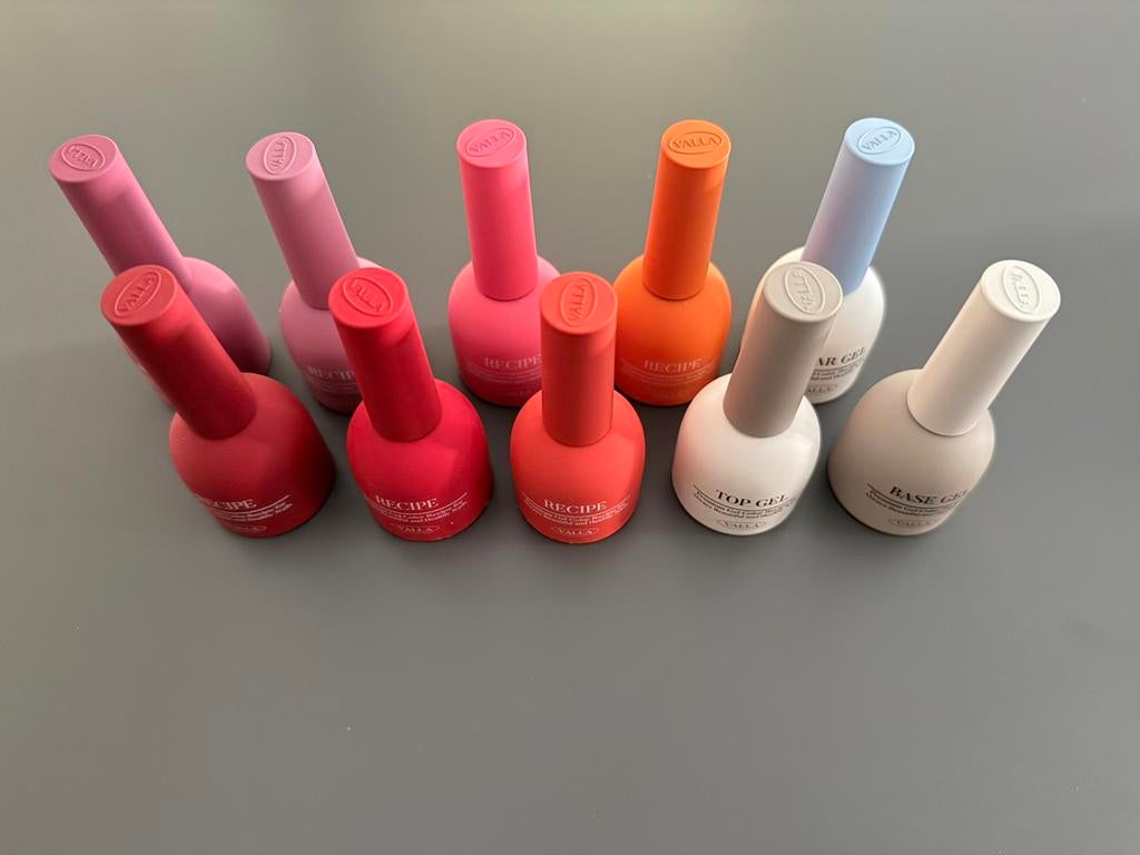 10x Hoogwaardige gellak en BIAB van Valla, compleet pakket, Overige kleuren, Nieuw, Ophalen of Verzenden, Handen en Nagels