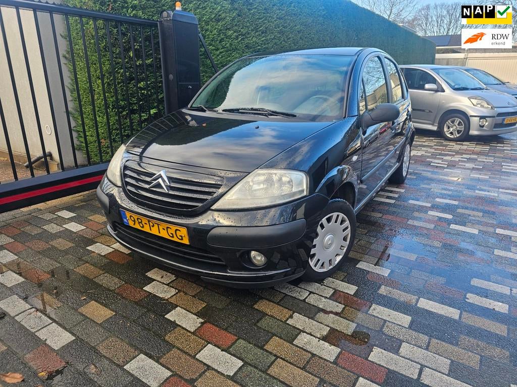 Citroen C3 1.4i Différence 2004 Airco Cruise Trekhaak Nw Ap, Voorwielaandrijving, Zwart, Origineel Nederlands, Bedrijf