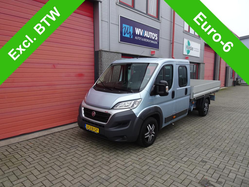 Fiat Ducato 35H 2.3 MultiJet L4H1 DC 6 zitter maxi clima lmv, Auto's, Voorwielaandrijving, Navigatiesysteem, Gebruikt, Blauw