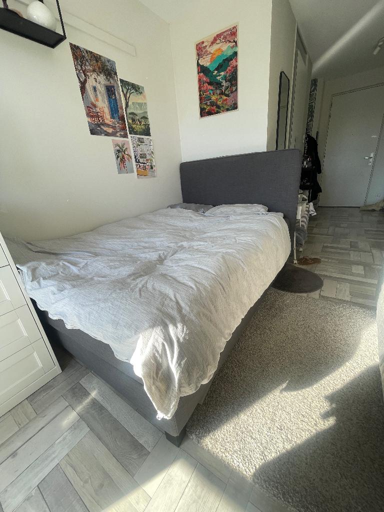 Boxspring 140x200, Huis en Inrichting, Slaapkamer | Boxsprings, Ophalen, Gebruikt, Tweepersoons, 140 cm