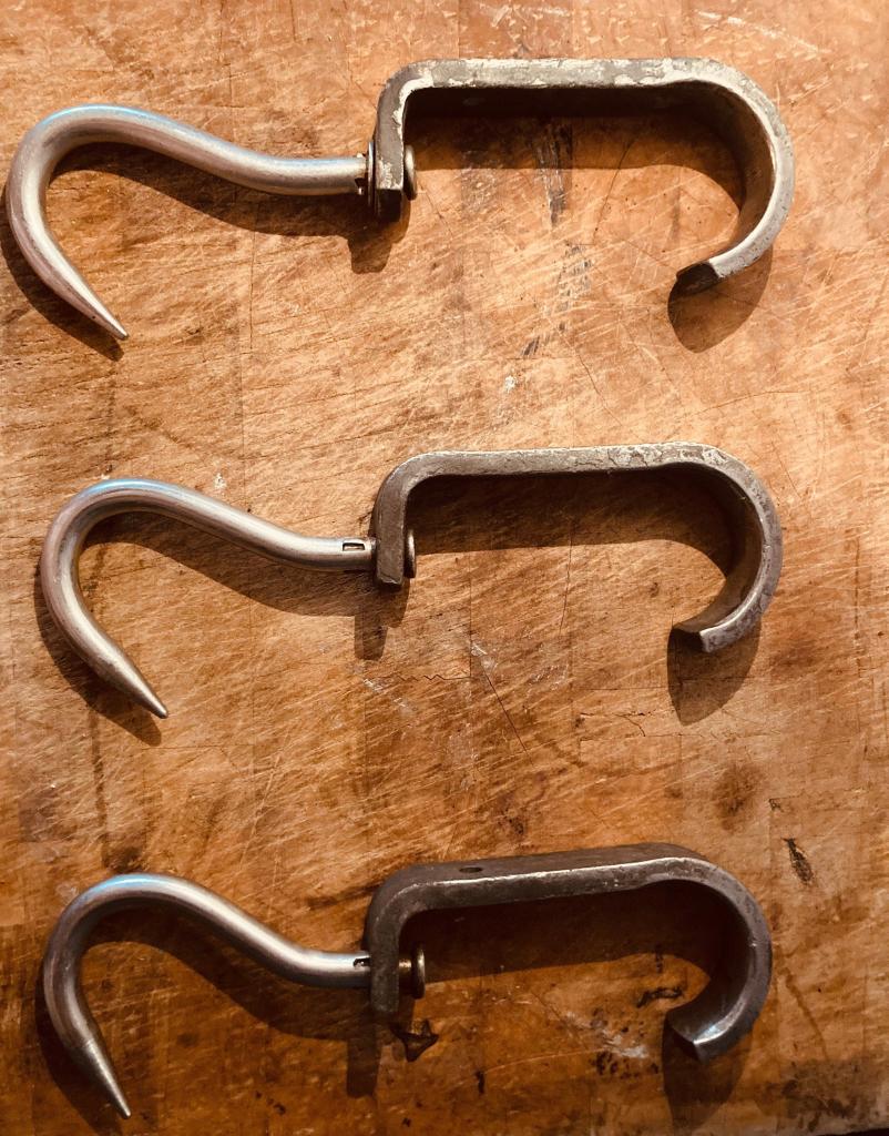 Industriële vintage RVS vleeshaak slachthaak slagershaak, Huis en Inrichting, Niet ingevuld, Gebruikt, Verzenden, Niet ingevuld