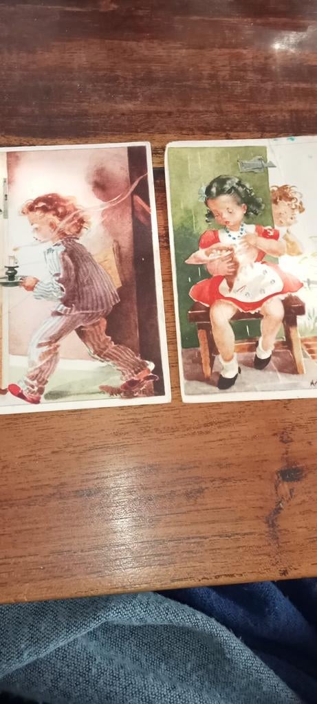 8 Oude Ansichtkaarten met Kinderen - Jaren '50/'60 Stijl, Ophalen of Verzenden, 1940 tot 1960, Ongelopen