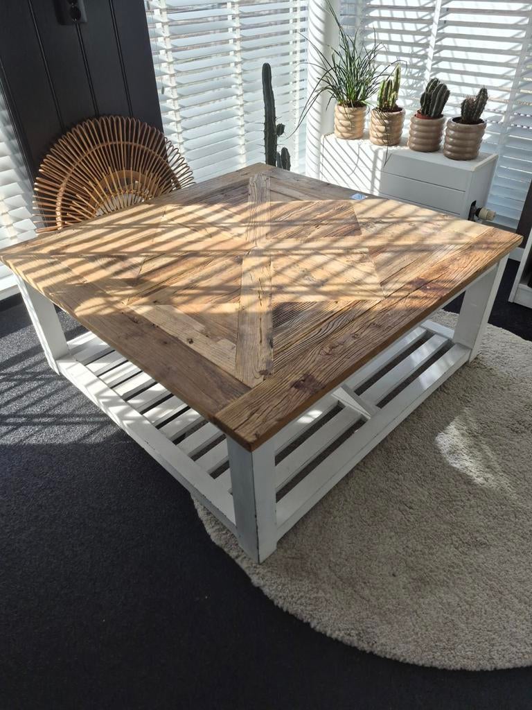 Riviera Maison Salontafel 110x110 Landelijk, Ophalen, 50 tot 100 cm, 50 tot 100 cm, Minder dan 50 cm