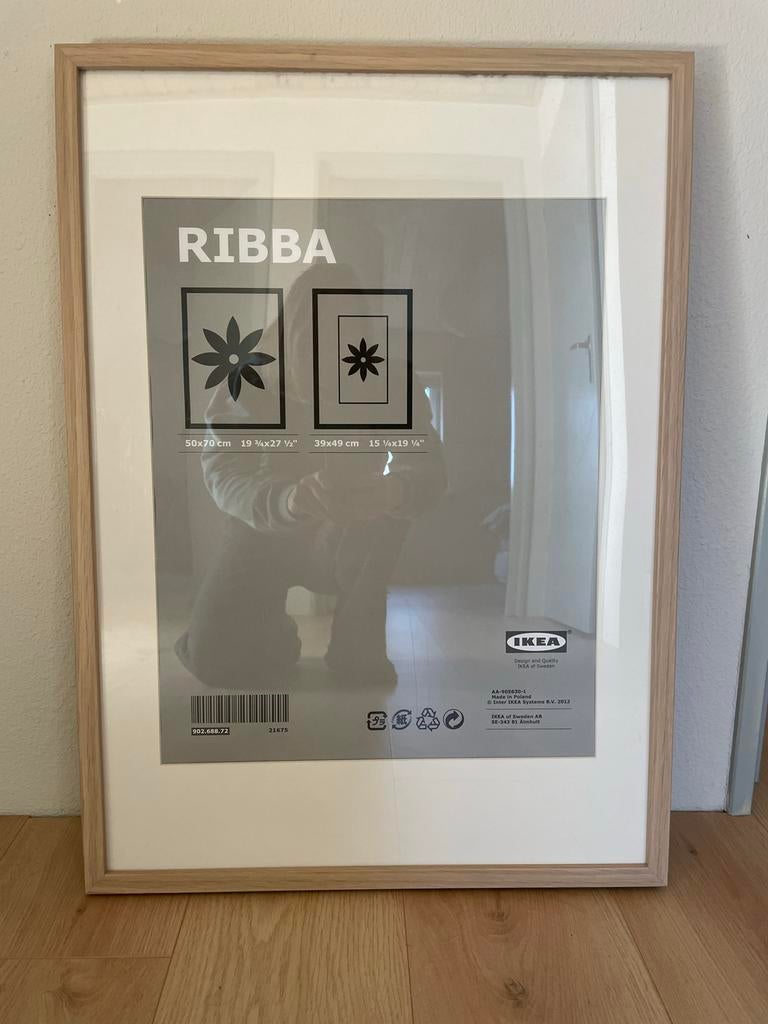 IKEA RIBBA Lijst 50x70 cm - Fotolijst, Huis en Inrichting, Woonaccessoires | Lijsten, Ophalen, Zo goed als nieuw, 75 cm of meer