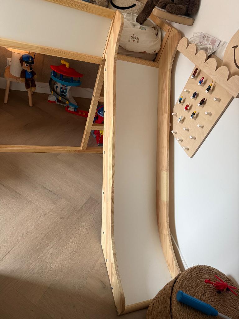 Glijbaan voor IKEA KURA Keerbaar bed, wit/grenen, 90x200 cm, Ophalen, Zo goed als nieuw, Hoogslaper