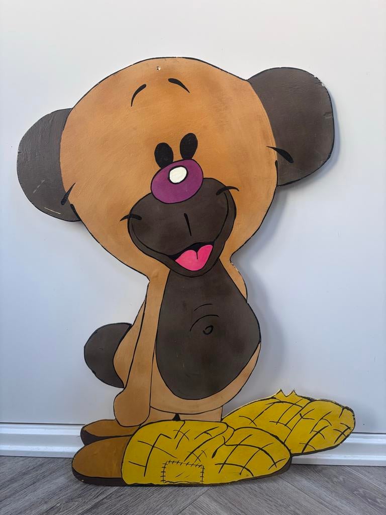 Grote Diddl figuur van hout - Decoratie, Ophalen of Verzenden, Diddl, Gebruikt, Beeldje of Figuurtje