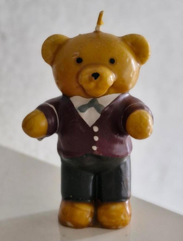 Kaars Beer Bob, Huis en Inrichting, Woonaccessoires | Kandelaars en Kaarsen, Ophalen of Verzenden, Zo goed als nieuw, Overige materialen