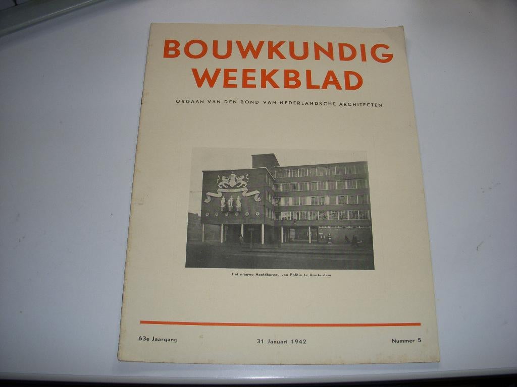 Bouwkundig weekblad, Nederlandse Architecten januari 1942, Ophalen of Verzenden, Gelezen, Wetenschap en Natuur