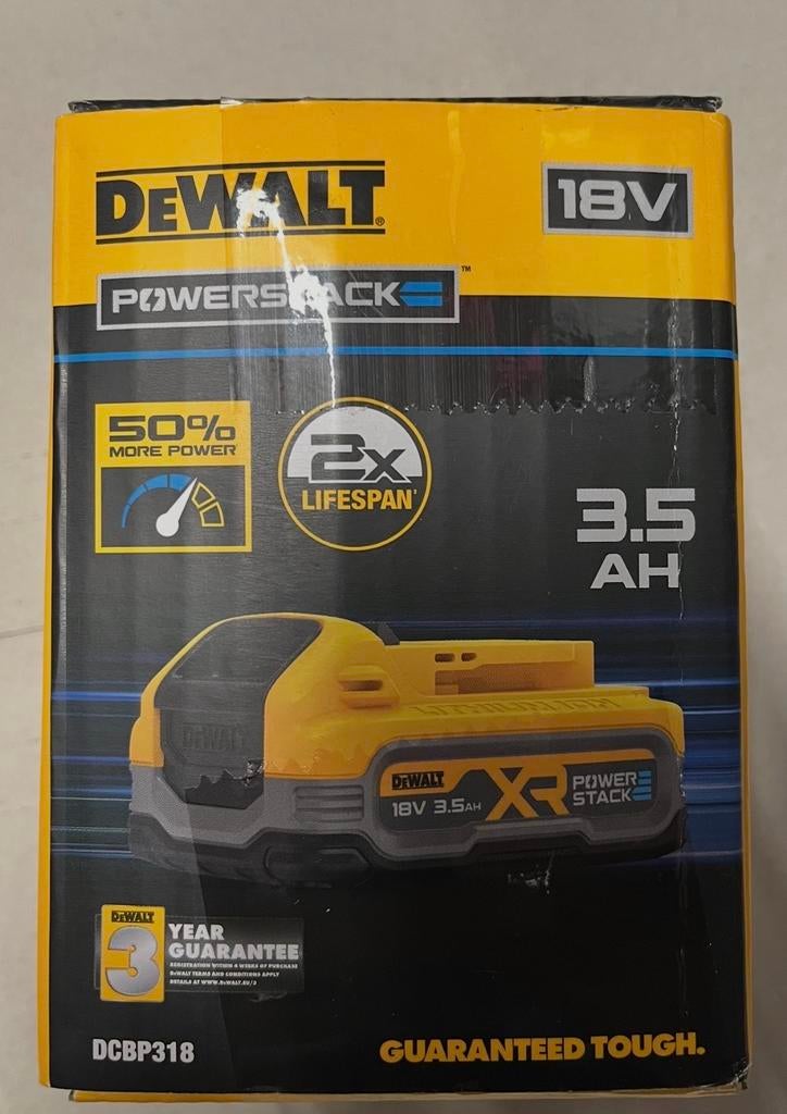 DeWALT DCBP318 POWERSTACK 18V Li-ion accu 3.5Ah NIEUW, Ophalen of Verzenden, Nieuw, Overige typen
