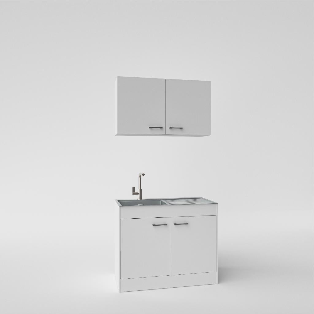 keuken 100 cm nieuw beste deal spoelbak nieuw actie, Wit, Nieuw, Enkelwandige keuken, Ophalen of Verzenden