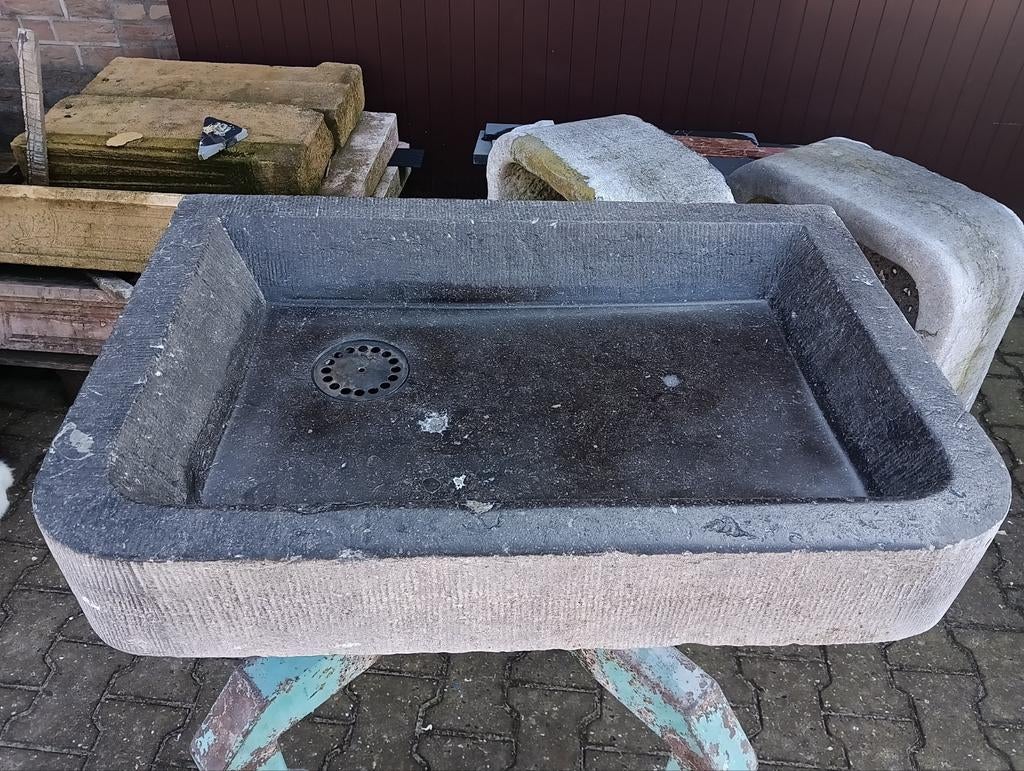 Hardsteen pompbak wasbak gootsteen arduinen bak, Ophalen, 25 tot 50 cm, Wasbak of Wastafel, Minder dan 100 cm