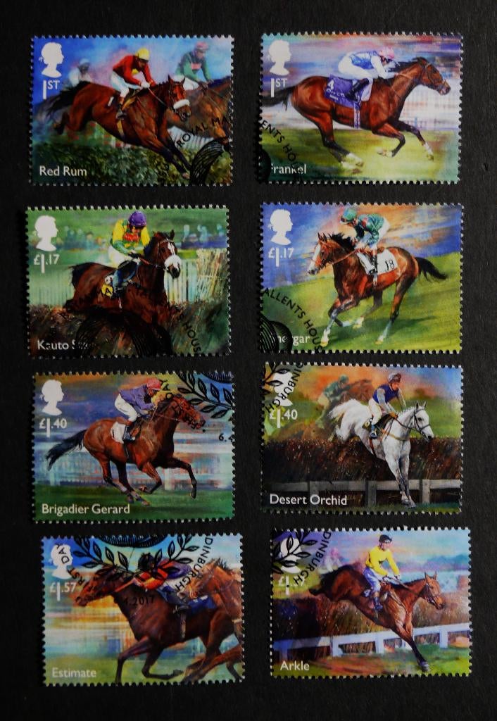 UK / Engeland 2017 Racehorses, Verzenden, Gestempeld