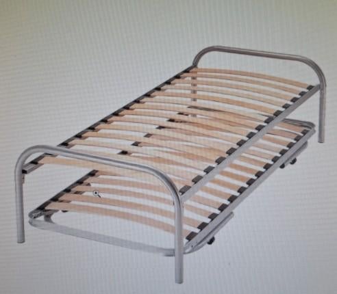 eenpersoonsbed met extra onderschuifbed, Gebruikt, 90 cm, Eenpersoons, 210 cm