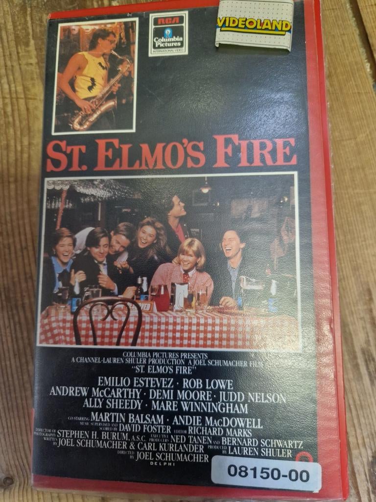 ex rental st. elmo's fire tape vhs videoband videotheek, Cd's en Dvd's, Vanaf 16 jaar, Ophalen of Verzenden, Gebruikt, Horror