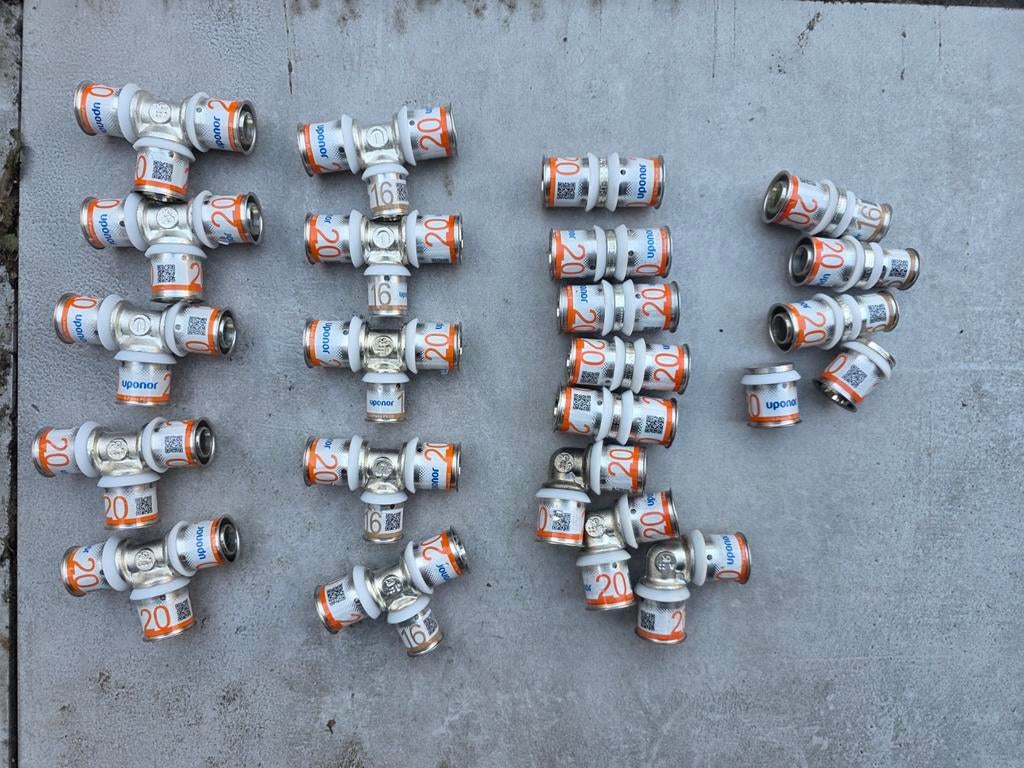 Uponor 20 koppeling, Ophalen of Verzenden, Nieuw, Koper of Messing