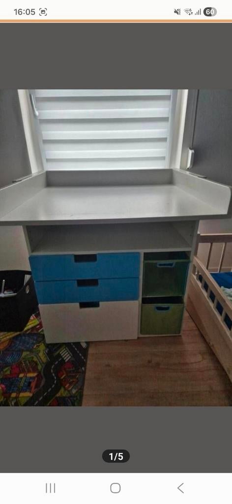 IKEA Commode met afneembaar bovenblad en 3 mandjes, Ophalen