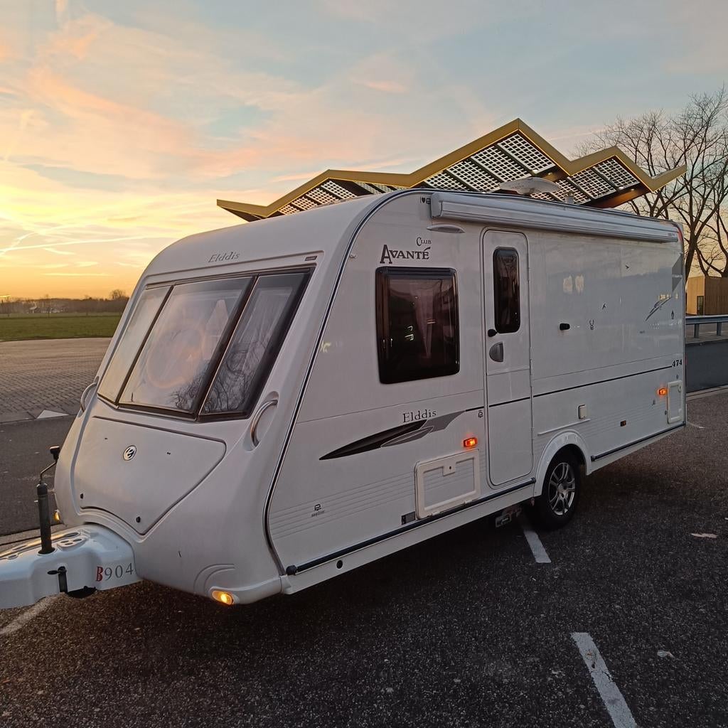 ELDDIS 474 +MOVER+VASTE LUIFEL+OVEN+RADIO ETC  IZGST!, Omvormbare zithoek, Elddis, Rondzit, Bedrijf