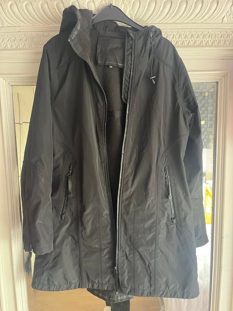 Ilse Jacobsen regenjas maat 42, Ophalen of Verzenden, Gedragen, Maat 42/44 (L), Zwart