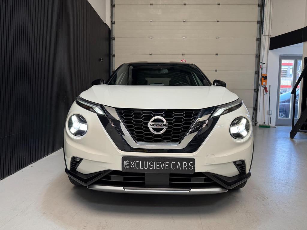 Nissan Juke 1.0 DIG-T N-Design Automaat, Stof, Gebruikt, Zwart, Wit