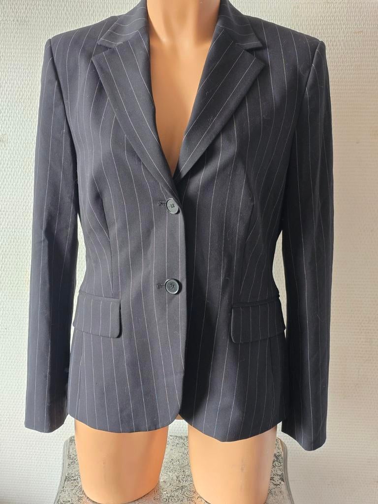 Esprit dames Zwart Gestreepte Blazer - Maat 40, Kleding | Dames, Jasjes, Kostuums en Pakken, Maat 38/40 (M), Zwart, Ophalen of Verzenden