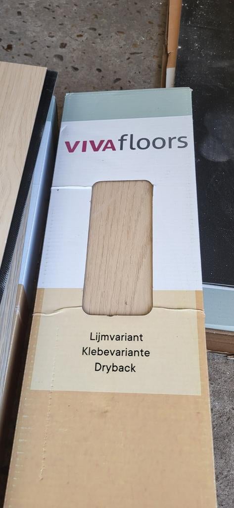 2,5 doos VIVAFloors PVC Dryback Lijmvariant Visgraat, Kunststof, Overige typen, Nieuw, Minder dan 50 cm