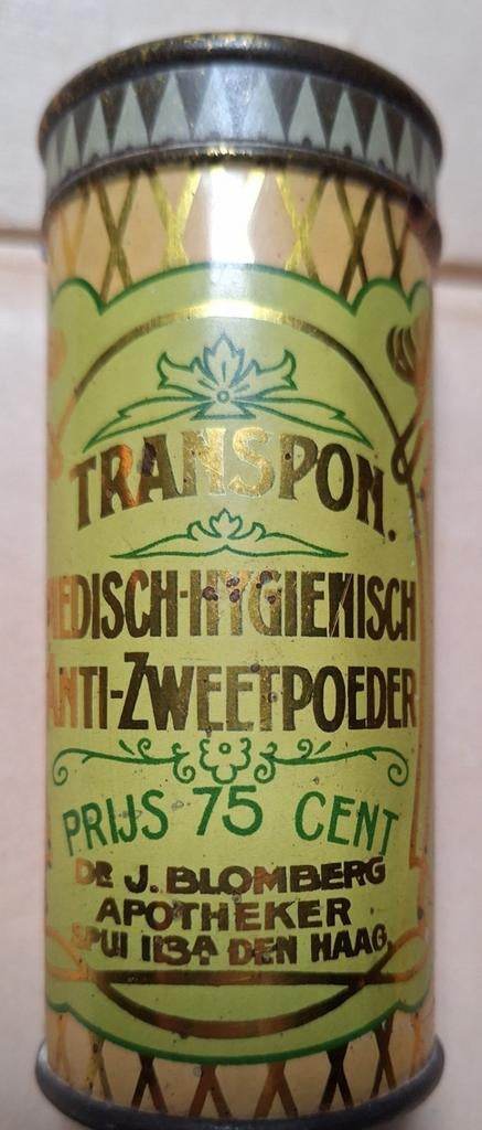 Oud blikje Transpon jaren 30-40, Verzamelen, Blikken, Ophalen of Verzenden, Gebruikt, Overige