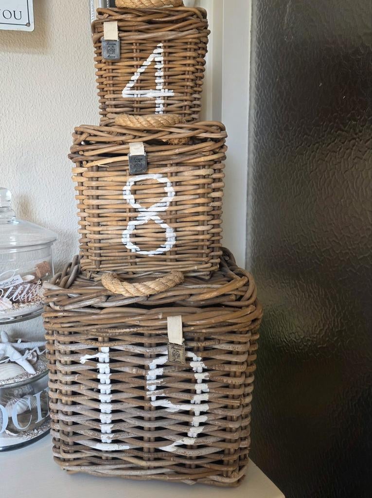 Riviera maison mandjes 19"4"8, Ophalen of Verzenden, Zo goed als nieuw, Rechthoekig, Riet