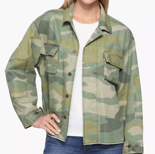 Levi's camouflage jack jas overhemdjasje maat S, Maat 38/40 (M), Levi, Ophalen of Verzenden, Zo goed als nieuw