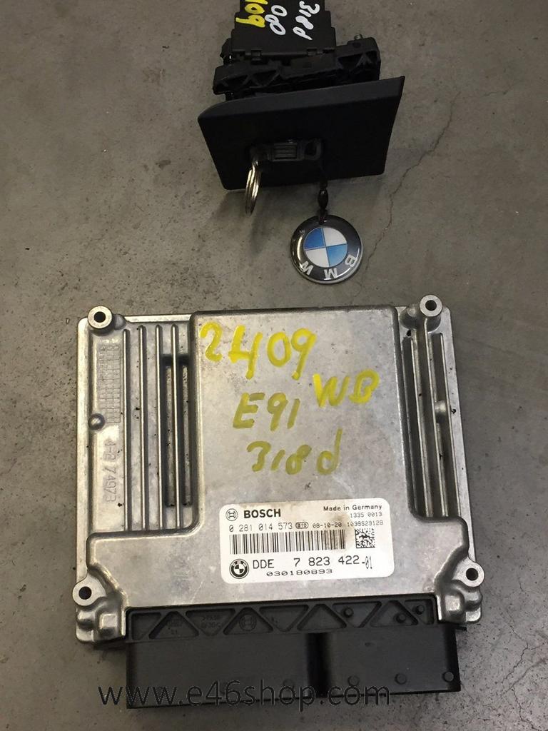 ECU DDE met sleutel BMW E90 E91 318d oem 7823422, Gebruikt, -, -, Ophalen of Verzenden