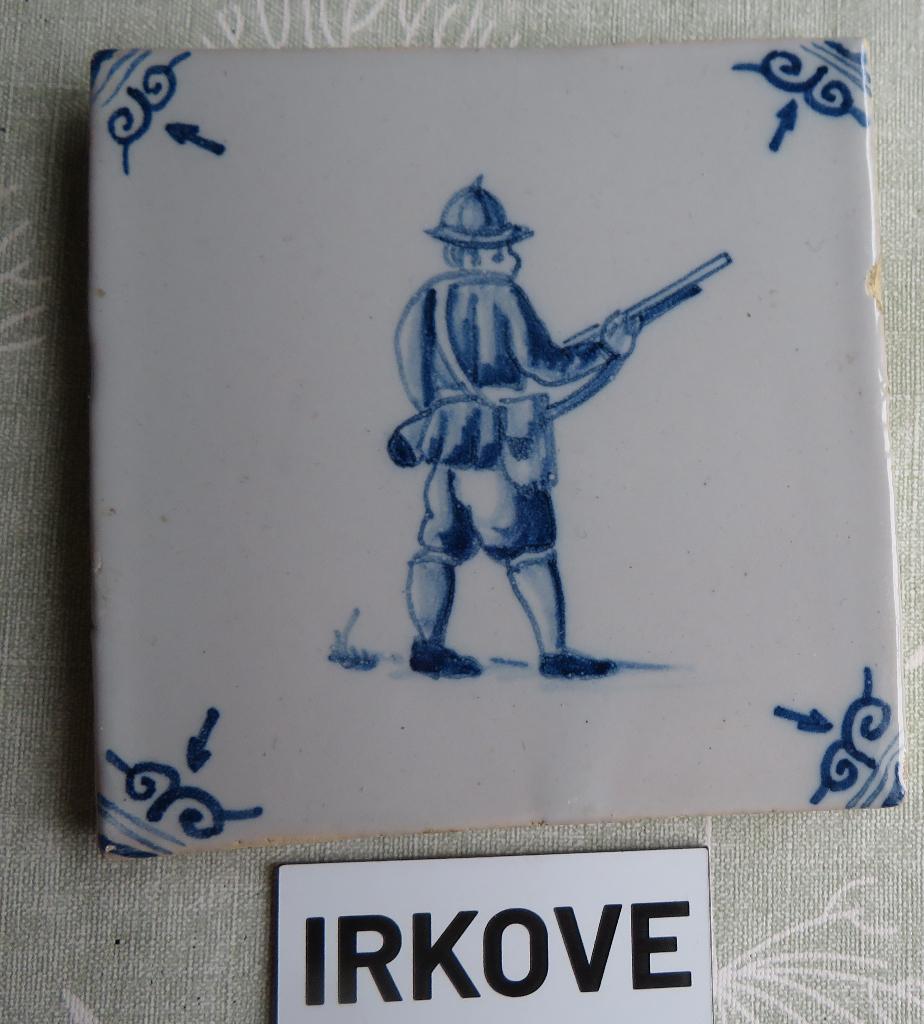 OUDE TEGEL JAGER OF SCHUTTER * Kleiner Formaat *, Antiek en Kunst, Verzenden