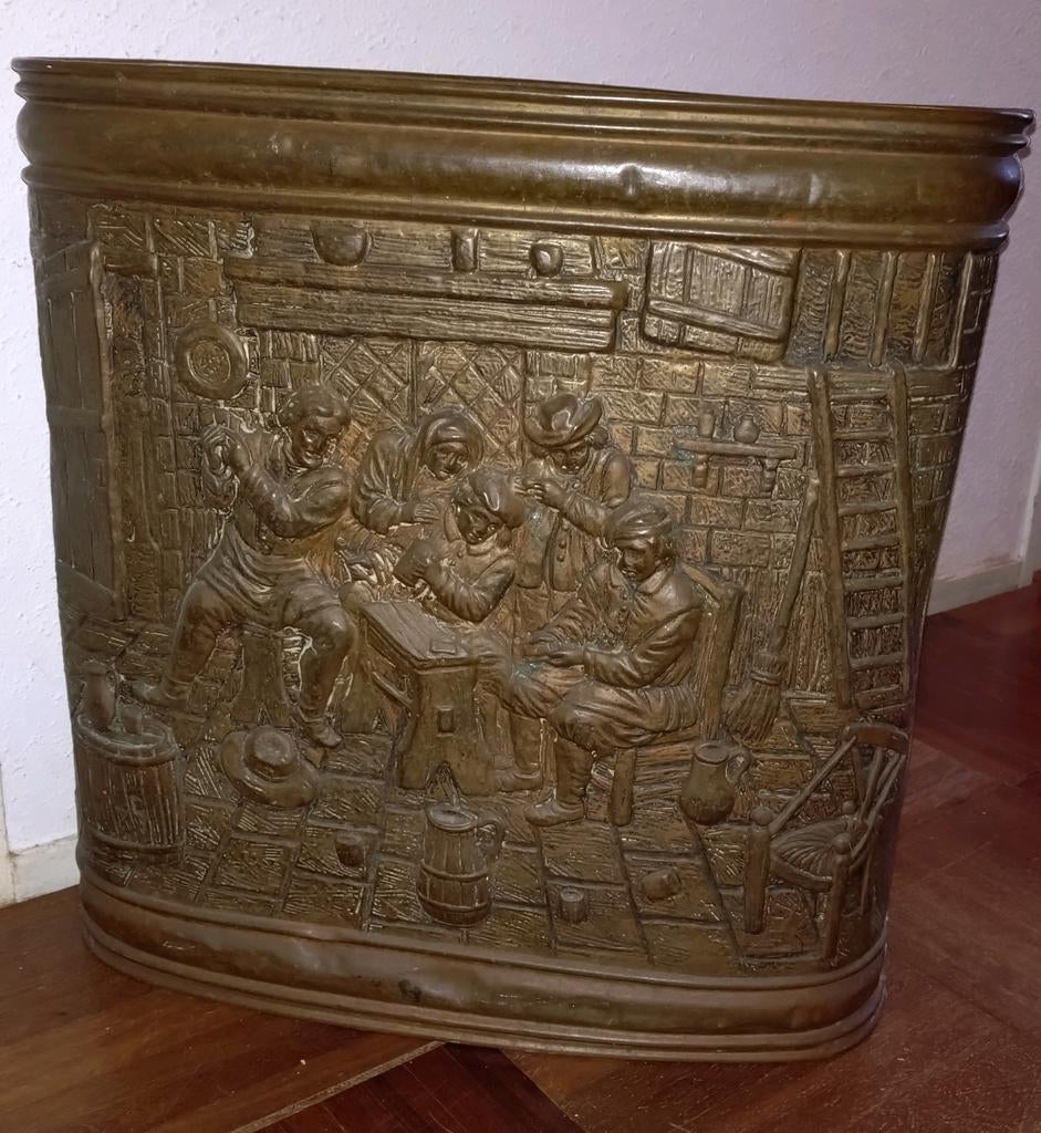 Messing paraplubak met zinken bodem, Ophalen