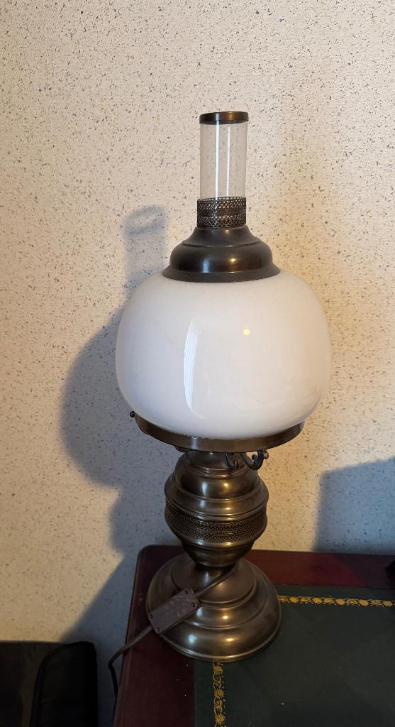 Vintage tafellamp - Scheepslamp Stijl, Ophalen, Vintage tafellamp - Scheepslamp Stijl, Gebruikt, 50 tot 75 cm