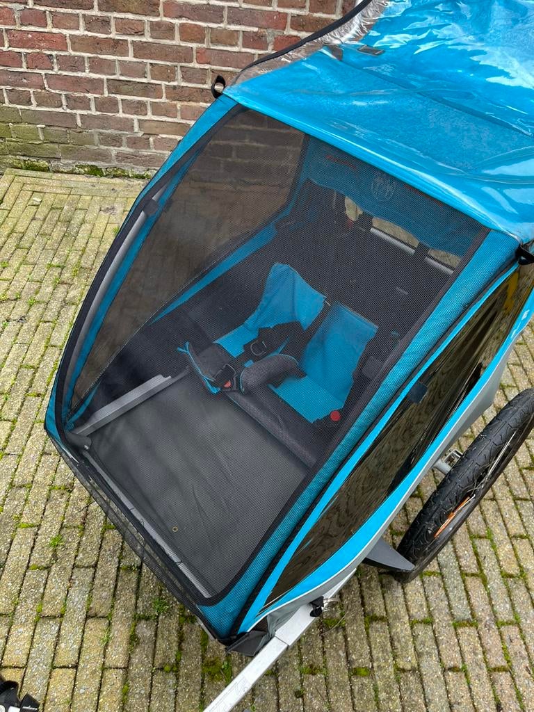 Thule fietskar 2 personen., Ophalen, Zo goed als nieuw, Kinderkar, 40 tot 60 kg