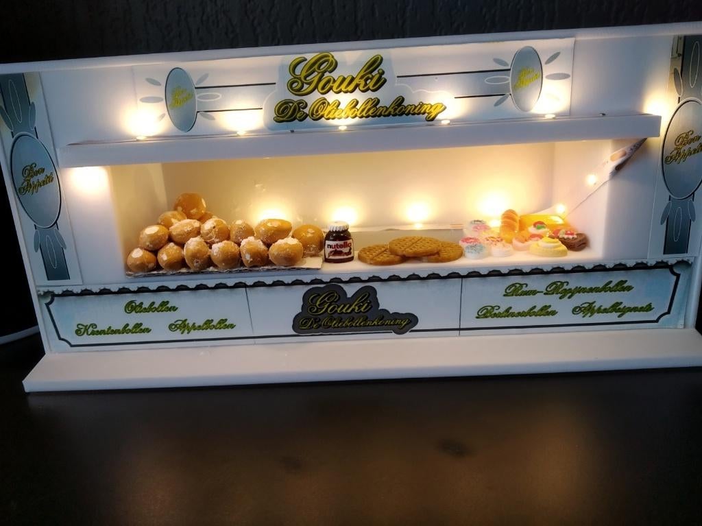 Oliebollenkraam Gouki De Oliebollenkoning MINIATUUR, Overige merken, 1:32 tot 1:50, Overige typen, Nieuw