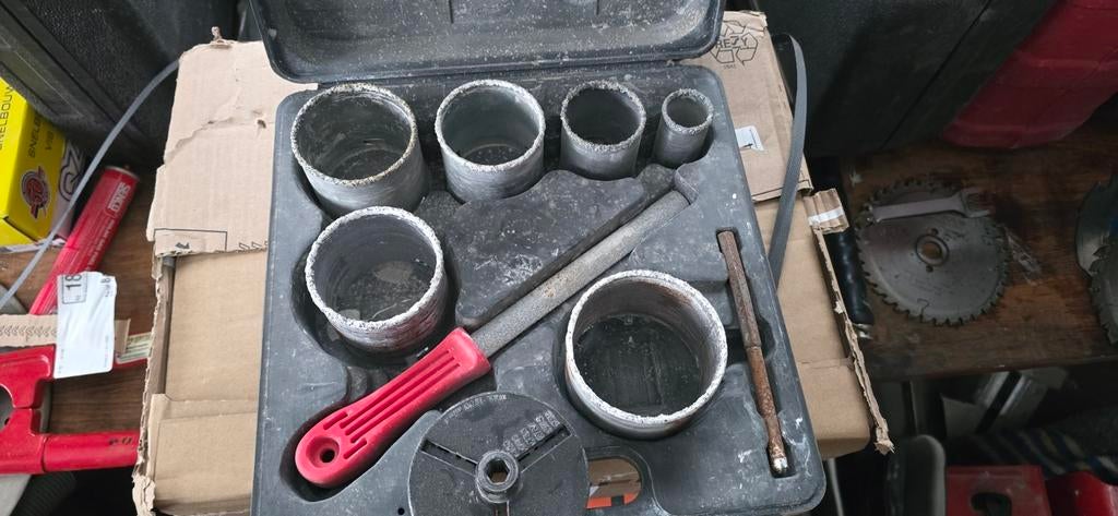 Gatenboor set verschillende maten, Doe-het-zelf en Verbouw, Gereedschap | Boormachines, Ophalen of Verzenden