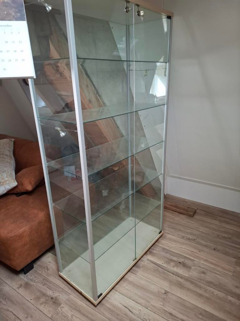 Vitrine kast, Zo goed als nieuw, 150 tot 200 cm, 25 tot 50 cm, 50 tot 100 cm