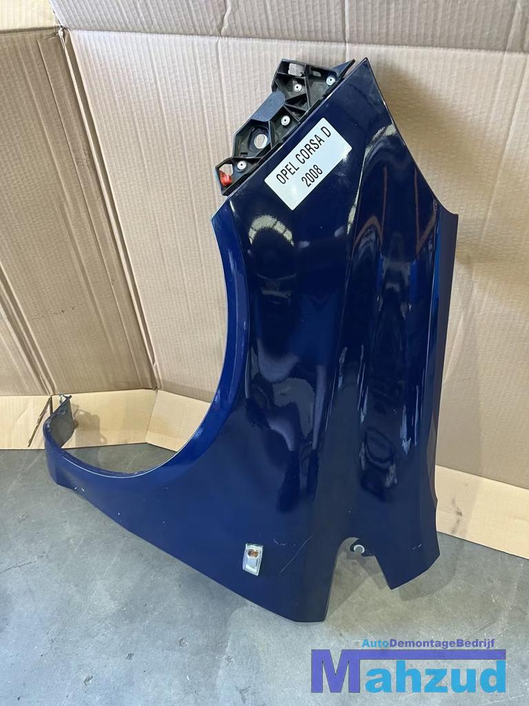 OPEL CORSA D Donker blauw Links voorscherm scherm 2006-2014, Gebruikt, Opel Automobile GmbH, Ophalen of Verzenden, Kontakt@opel-infoservice.de