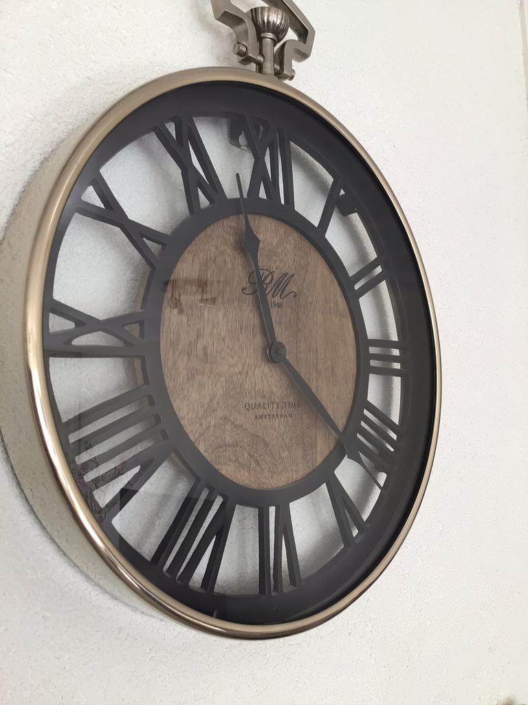 Riviera Maison wandklok in degelijke en perfecte staat,etc., Huis en Inrichting, Woonaccessoires | Klokken, Ophalen of Verzenden