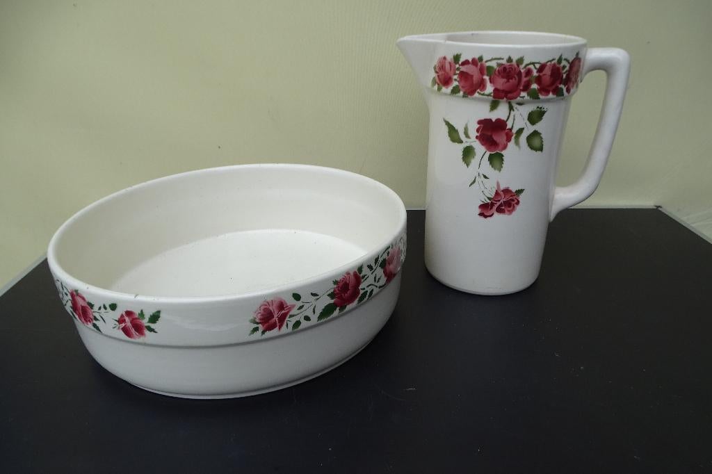 Lampet set, waskom en kan, Antiek en Kunst, Ophalen